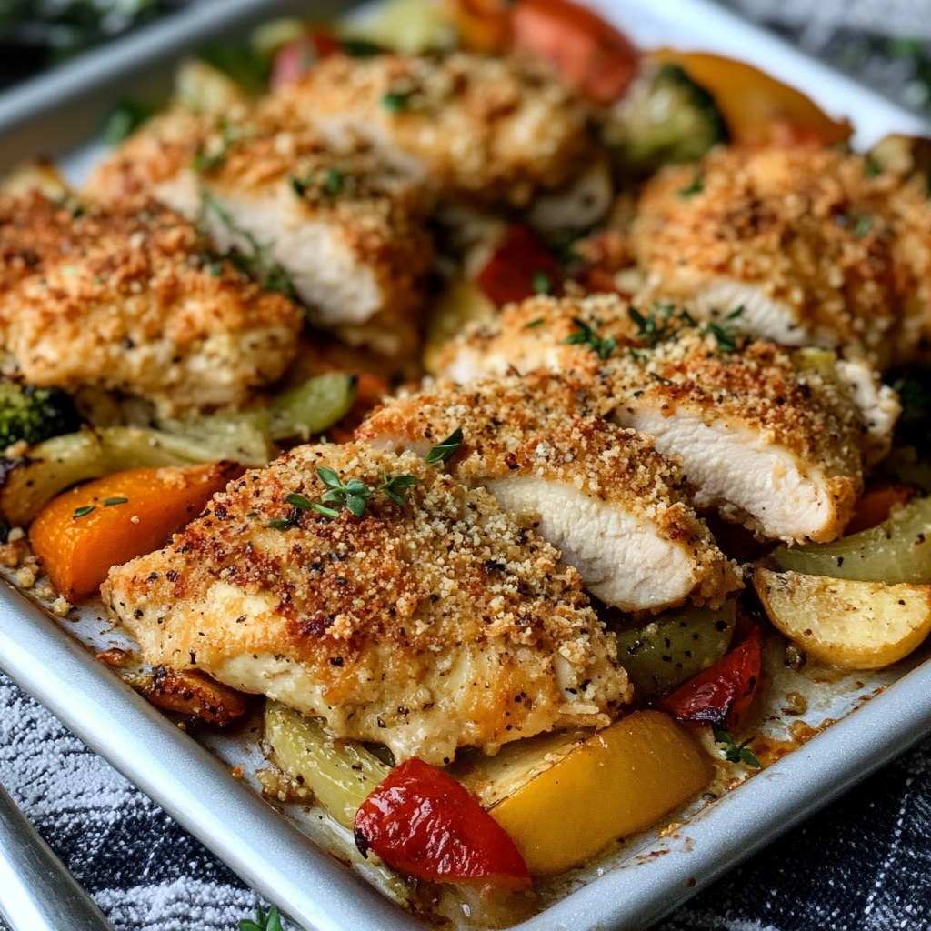 Sheet Pan Parmesan Chicken and Veggies