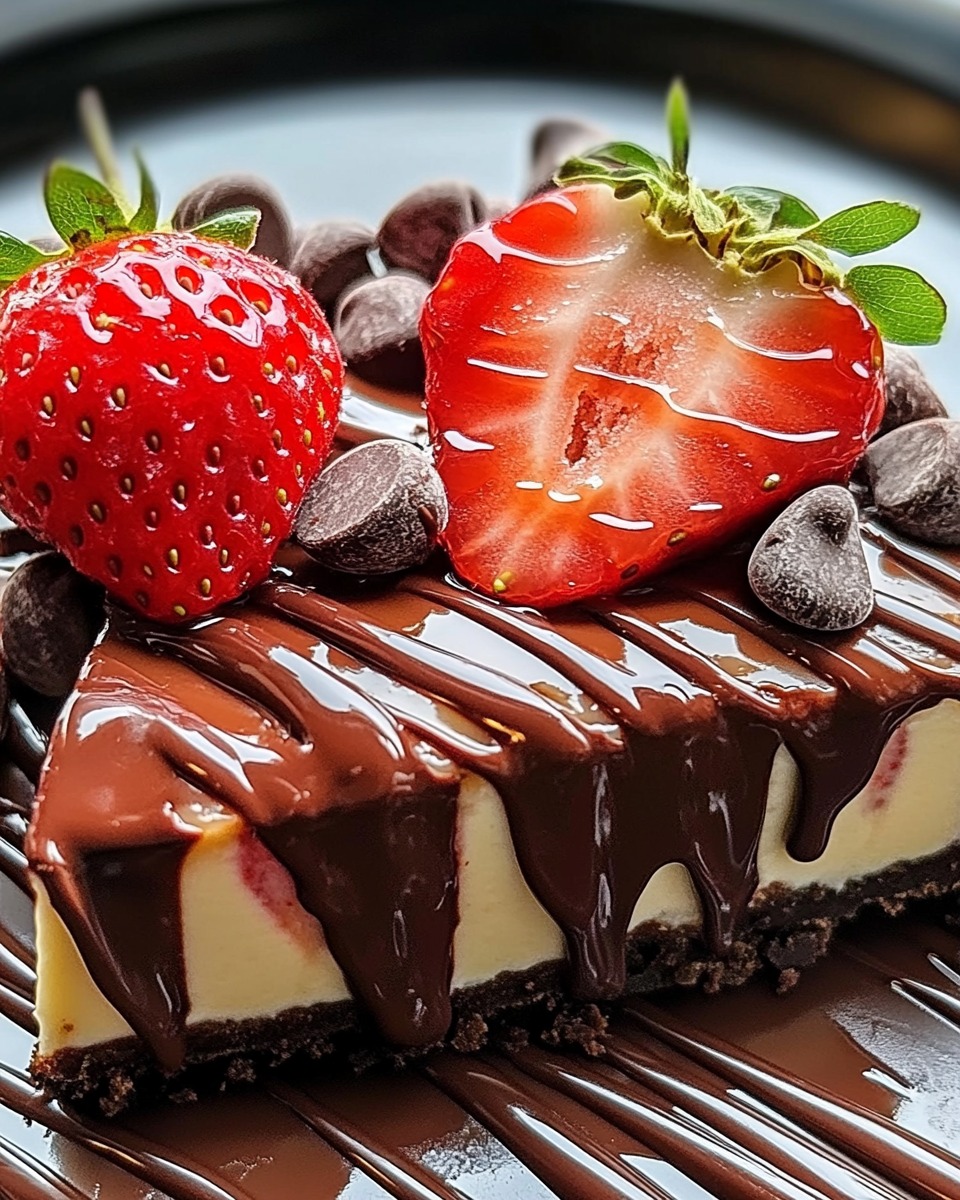 Decadent Chocolate Strawberry Cheesecake Delight