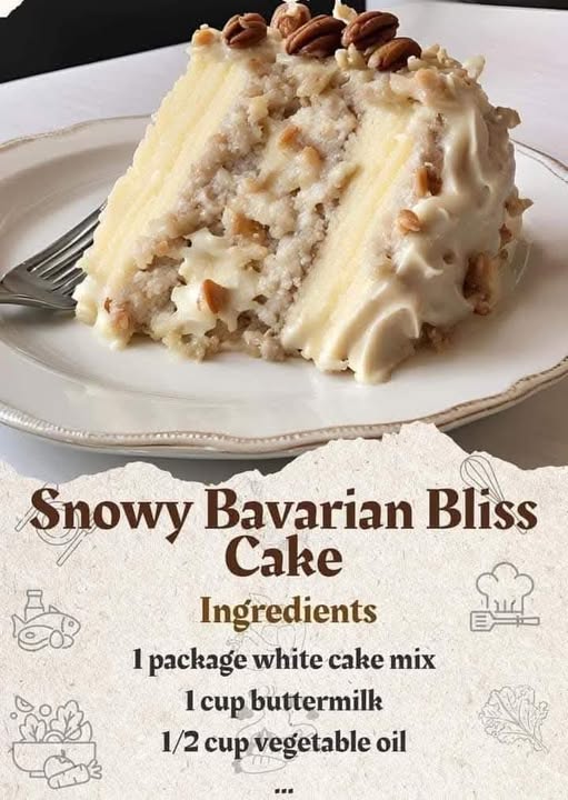 Snowy Bavarian Bliss Cake