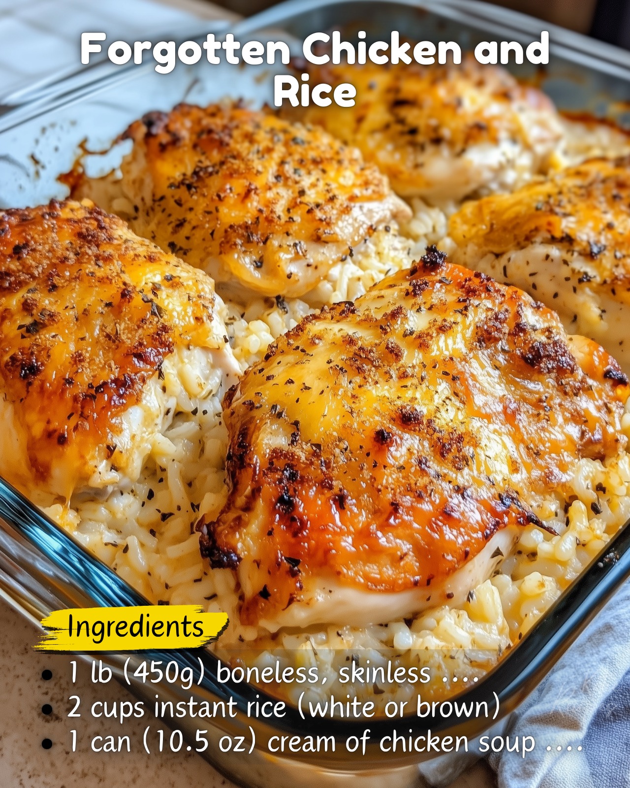 Forgotten Chicken and Rice 