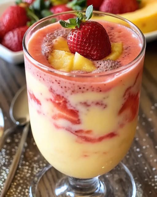 Strawberry Piña Colada Smoothie 