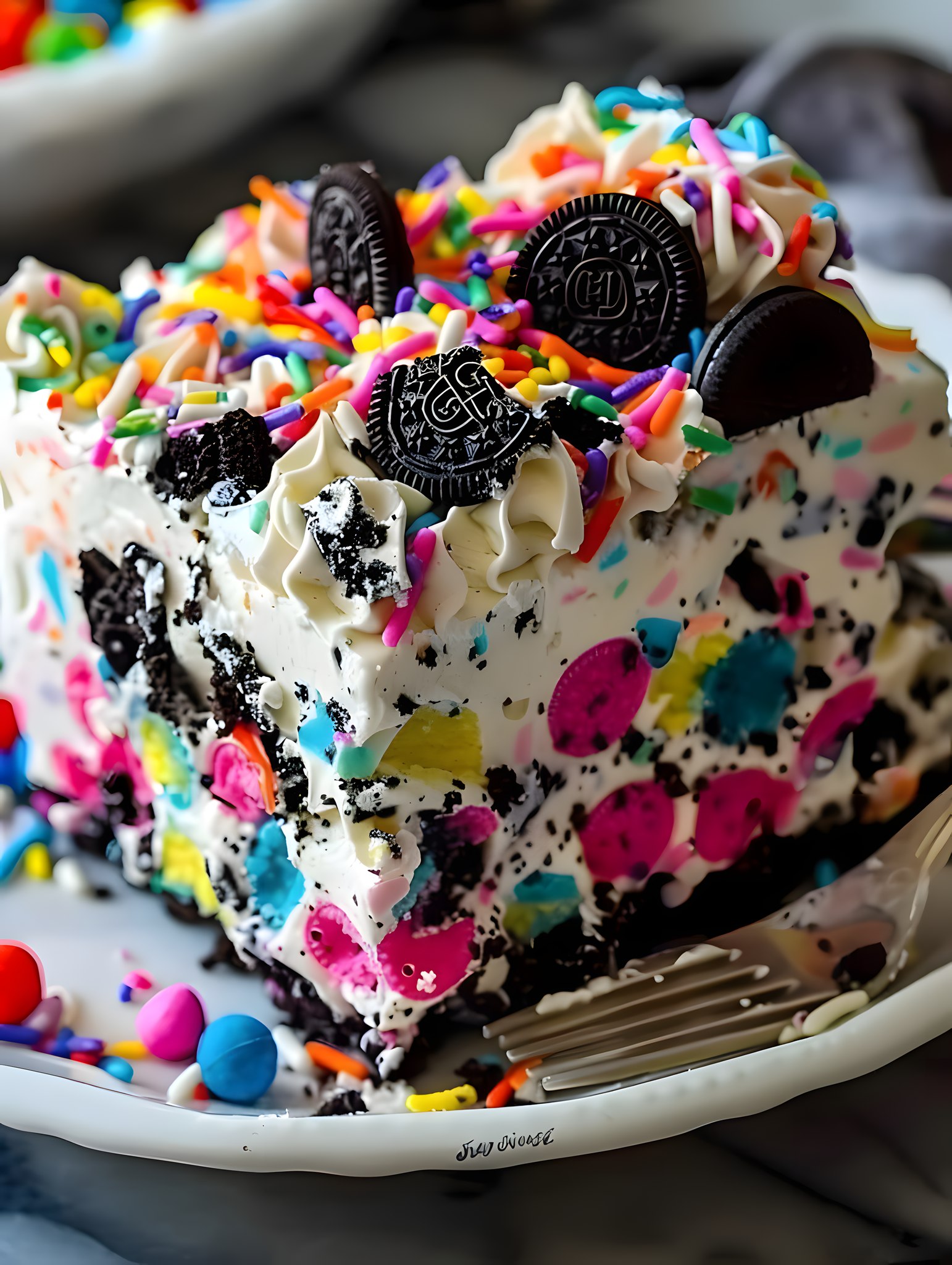  Funfetti Oreo Icebox Cake 