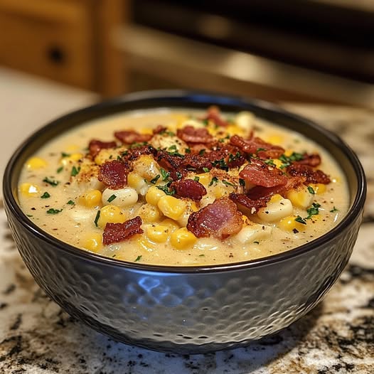 Creamy Corn Chowder with Bacon Recipe