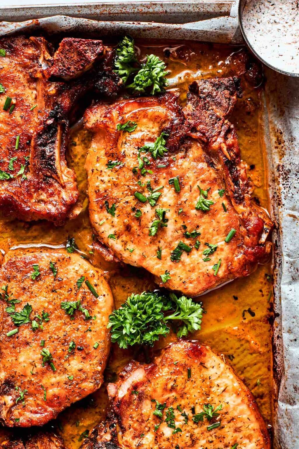 Oven Baked Bone-In Pork Chops