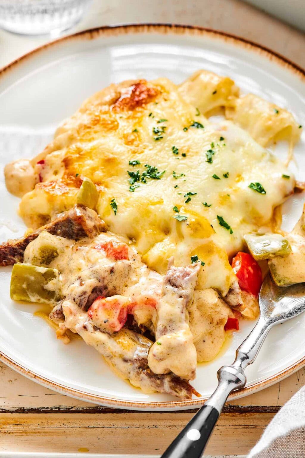 Philly Cheesesteak Casserole